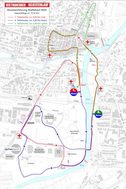 Laufstrecke Staffeln 2026 Bietigheimer Silvesterlauf Strecke Staffeln Bietigheimer Silvesterlauf 2026